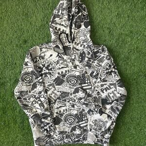 Palace Sticker Pack Hoodie Black/White